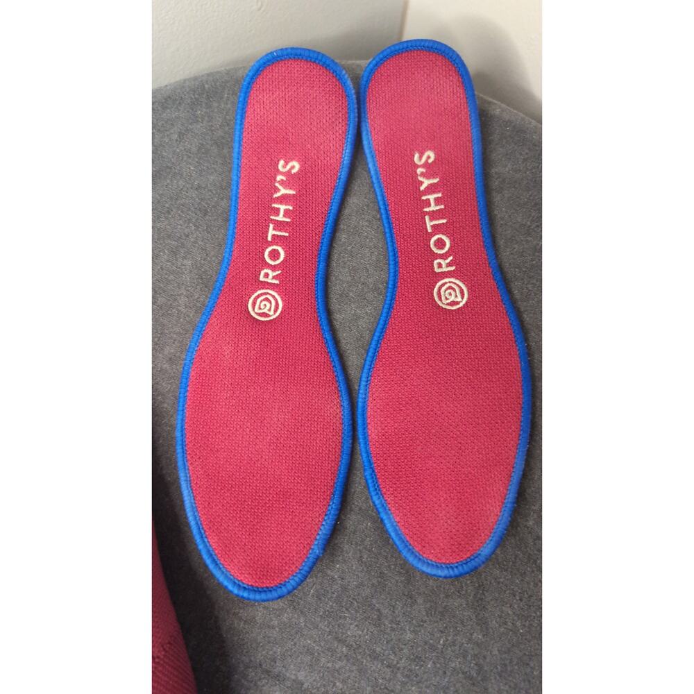 Rothy’s The Flat red Knit Ballet Flats Womens 8 Comfortable Washable - Picture 10 of 10